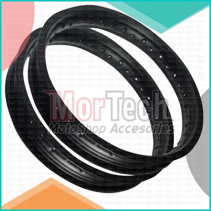 Paket Velg Rim - Pelek Ruji Jari Jari Rossi Ring 18 RX King Hitam 140