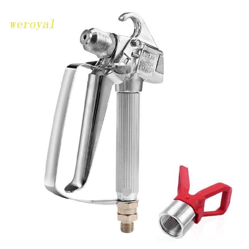 Weroyal 3600 PSI Airless Paint Spray Gun Sprayer 517 Tip untuk Cat Batu Konstruksi Dinding Mobil Luk