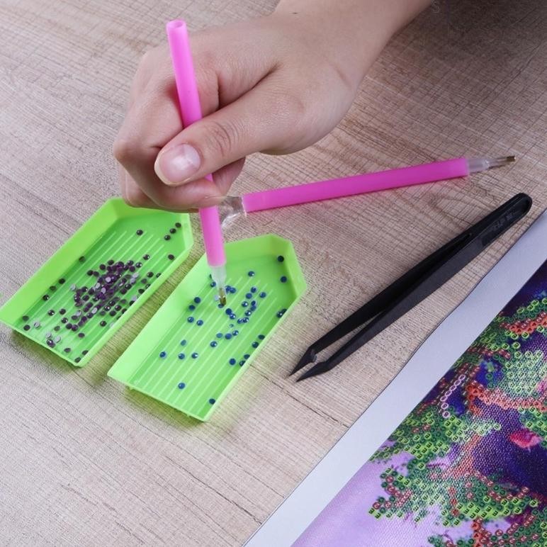 

Promo Berma Baby 5D Diy Diamond Painting Set Tool Kit Peralatan Alat Tray Pen Glue Accessories Tag Tweezer Pinset Mosaic Painting Tools 8.8