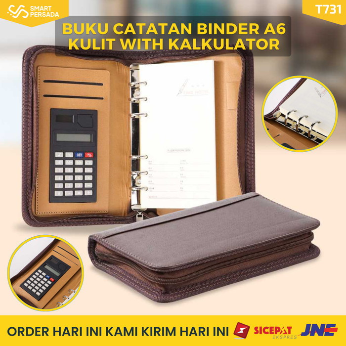 

Sale Buku Catatan Agenda Kerja Notebook Binder Kulit Harian Planner Note A6