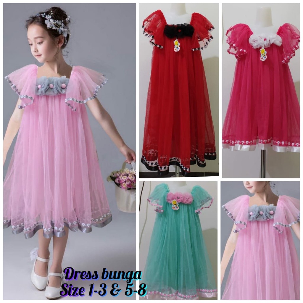 Sress Dress Dress Pesta Ultah Ghaun Pedta Drish Kondangan Drish Anak Ke Gereja Ank Dress Amak Cewe P