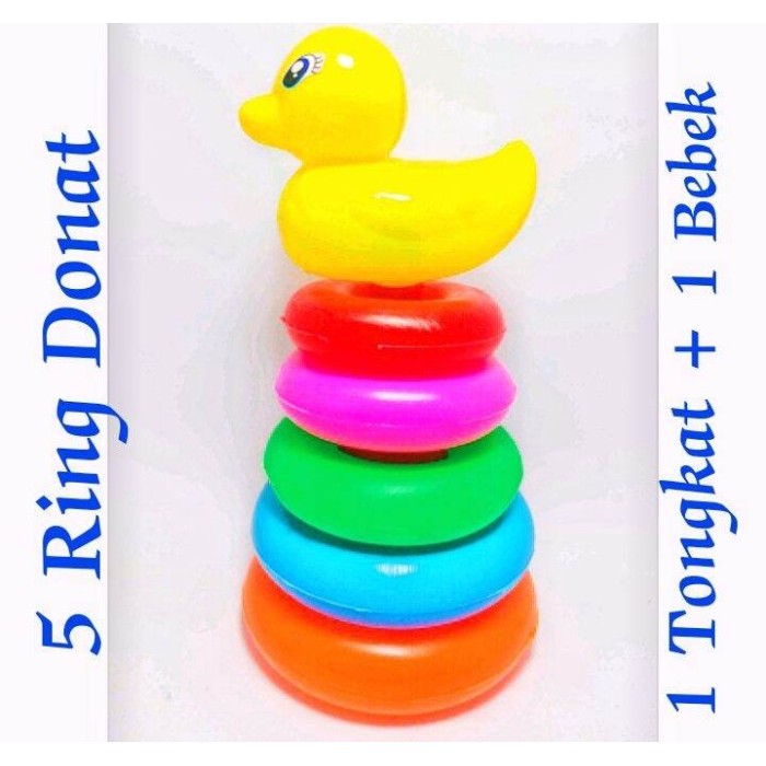 Jona Ring Donat Susun Menyusun Kreatif Mainan Edukasi Anak Balita Sni