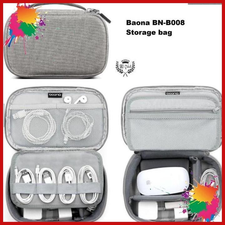 

(SBJJ) BAONA BN-B008 CABLE STORAGE BAG POWERBANK CHARGER HANDPHONE KABEL TRAVEL ORGANIZER TAS GADGET