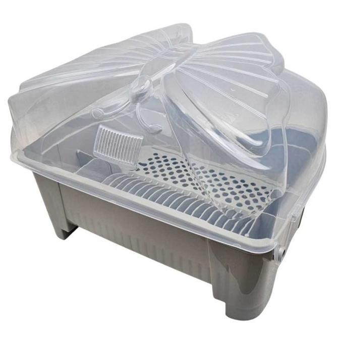 Best Item Rak Piring Plastik Tertutup Asvita Kupu-Kupu (00299.00044) Terbatas Yusianher