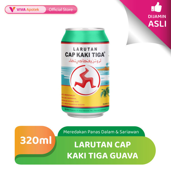 Larutan Cap Kaki Tiga Guava Meredakan Panas Dalam, Sariawan (320 ml)