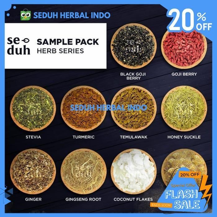 

SAMPLE PACK HERBAL SERIES C - GOJI STEVIA LIME GINGER GINSENG TERJAMIN