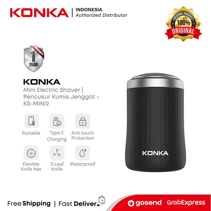 BOOM SALE [(Redy Stok)Terbaru/Termurah] Konka Mini Electric Shaver Pencukur