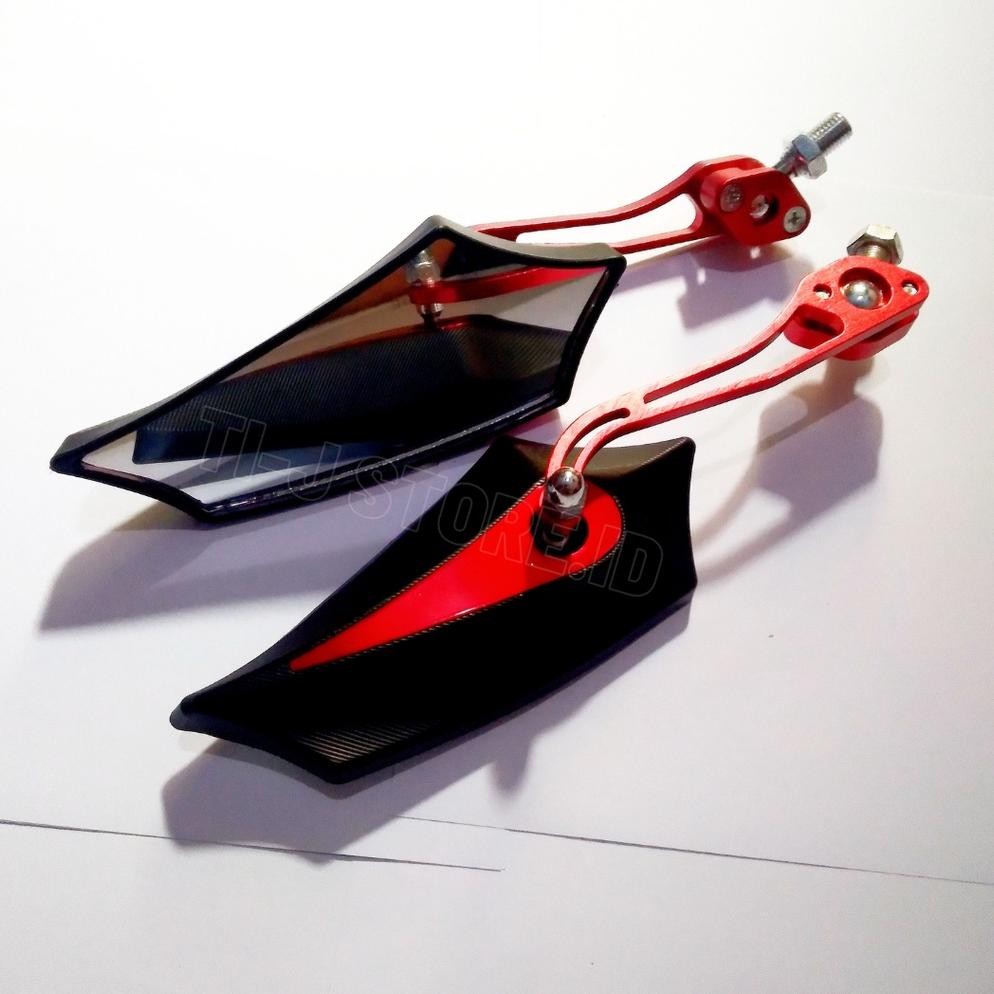 Spesial Kaca Spion Batman Sepion Motor Variasi Untuk Semua Motor Full Cnc Warna Merah, Hitam, Gold 1