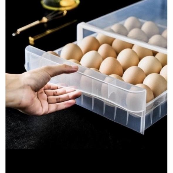 Tempat Telur Plastik Isi 30 Egg Tray Rak Telur Box Kotak Telur Kulkas