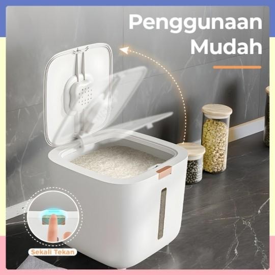 Goto Suki Disser Tempat yimpanan Wadah Beras 10 5 Kg Aesthetic