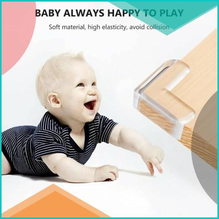 karet siku meja L pelindung sudut meja pelindung pengaman sudut meja