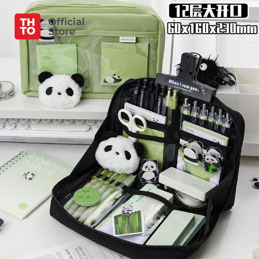 

SPECIAL THTO 12 Layer Tas Tempat Pensil Case Pouch Anak Sekolah Transparan Kapasitas Besar Stationery Kantor A020 ew-45