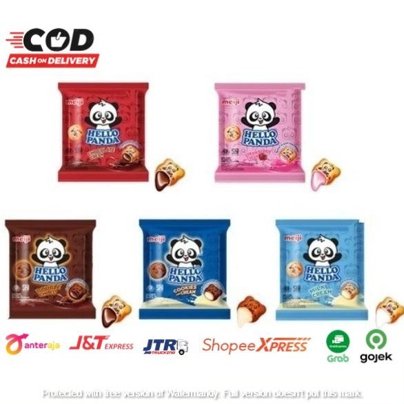 

( HOKKY) HELLO PANDA 10 GR MILK COKLAT STRAWBERRY COOKIES AND CREAM DOUBLE CHOCO SUSU SNACK MAKANAN RINGAN HALAL