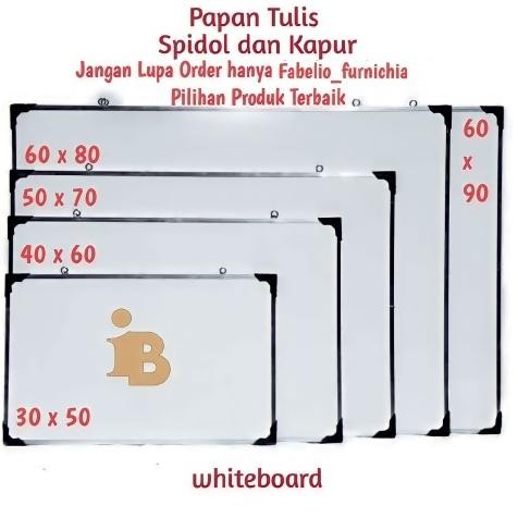 

SPECIAL Papan Tulis 60X90cm Spidol dan Kapur Whiteboard / Blackboard Ukuran 60X90 gh-45