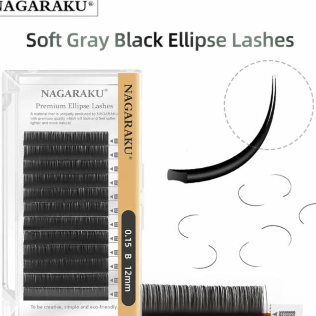 Nagu Ellipse Lash Bulu Mata Lembut Eyelash Extension