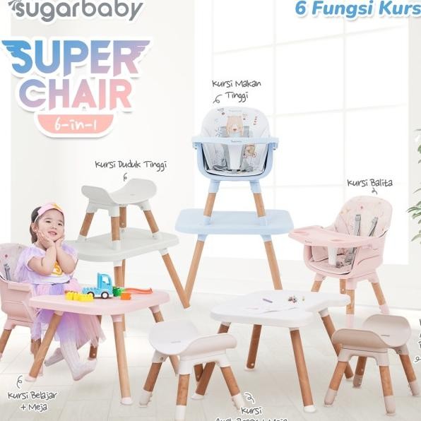 Sugar Baby Chair 6in1 Kursi Bayi/Bangku Bayi/Kursi Makan Bayi