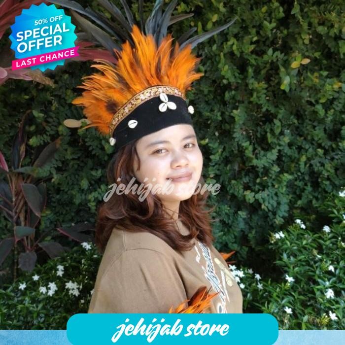 READY HIASAN KEPALA TOPI ADAT PAPUA KERANG I TOPI IRIAN FULL SET JE SHIJAB STORE EKSKLUSIF
