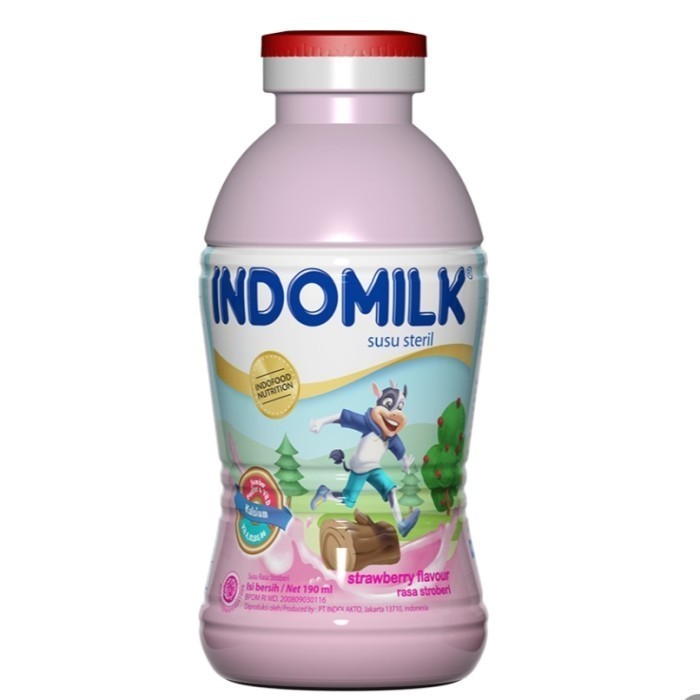 

INDOMILK Susu Cair Rasa Strawberry 190 ml