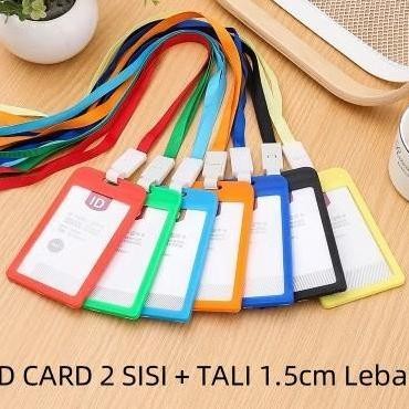 

Name Tag ID Card Holder Gantungan Kartu Nama Atau Panitia Satu Set Tali