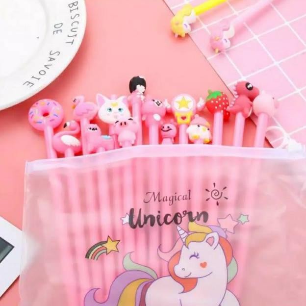 

OKK-1520 (12pcs atau 20pcs) Pen karakter/pen fancy/pen kantong/pen mix /pen dapet pouch/pen 12/20pcs + dompet Termurah