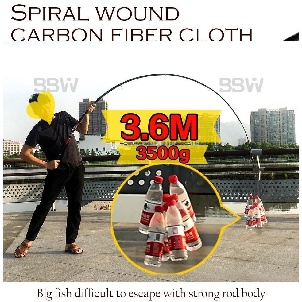 TERMURAH Joran Pangcing 2.1m-3.6m Joran Ultralight Carbon Teleskopik Danau Dan Laut 210/240/270/300/