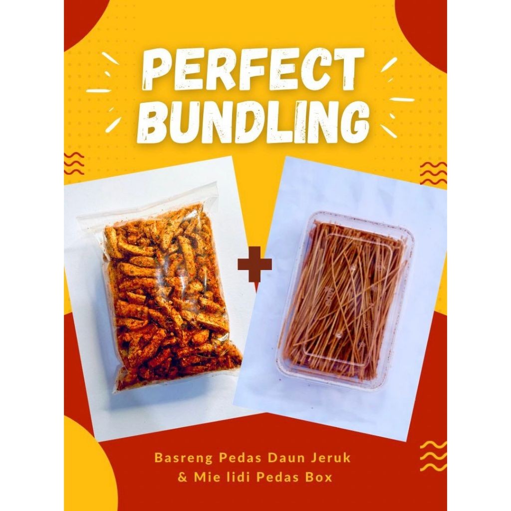 

BASRENG PEDAS DAUN JERUK 1KG DAN MIE LIDI BOX PEDAS