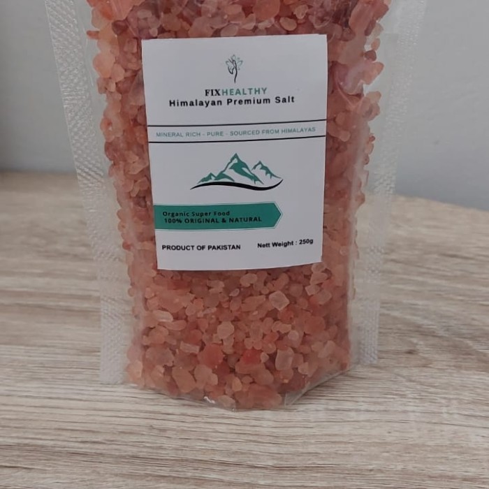 

(Asli)Garam Himalaya Fixhealthy 250Gr/Pink Salt Original-Kasar - Adelineez