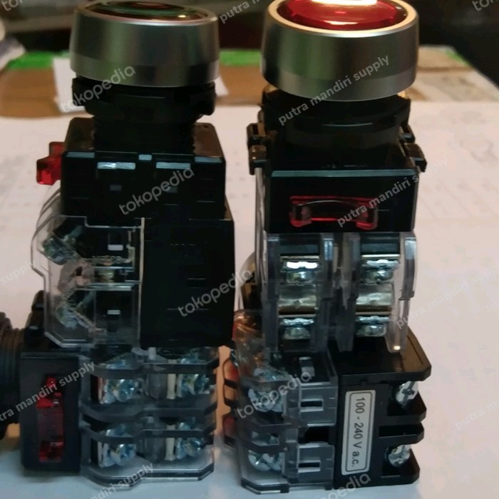 PUSH BUTTON LOCK ON OFF LED 220 V MERK HANYOUNG BEST SELLER