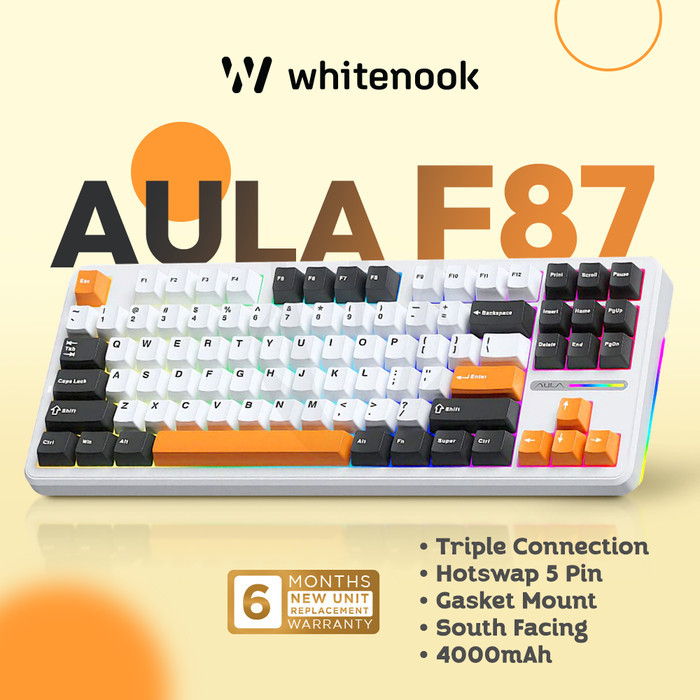 READY AULA F87 Mechanical Keyboard Three Mode Wireless