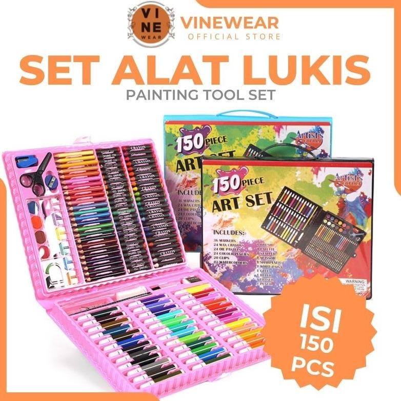 

aw-96 Alat Lukis Art set Isi 150 Pcs Pensil Warna Set Anak Crayon Premium