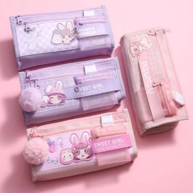 

Sale ( Zwq ) K004 Kotak Pensil Ala Korean Student Motif Kartun Lucu / Kotak Pensil Karakter Kartun Baru
