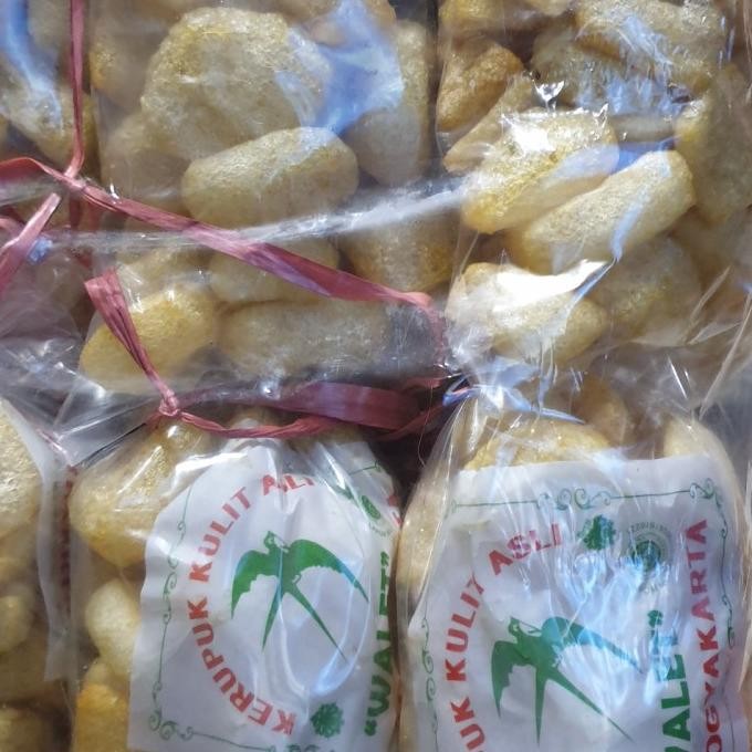 

Kerupuk kulit asli/kerupuk sayur /krecek 250gram.