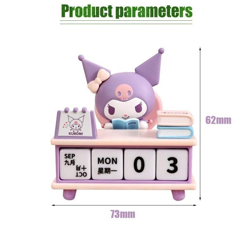 

Kalender KALENDER KUROMI POCHACCO SANRIO CALENDAR TANGGALAN KALENDAR ABADI MEJA MINI KURUMI POCHACO CUTE DESK CALENDAR DATE ATK LUCU FIGURE HIASAN KOLEKSI IMUT LANGBOWANG CUTE COLLECTION
