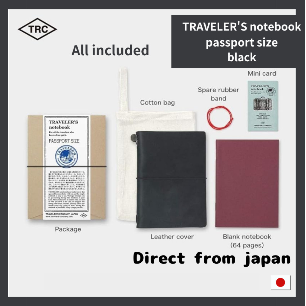 

【Langsung dari Jepang】Notebook TRAVELER, ukuran paspor, terbatas, dengan kartu, hitam 91209658 |VOaCiFn4|