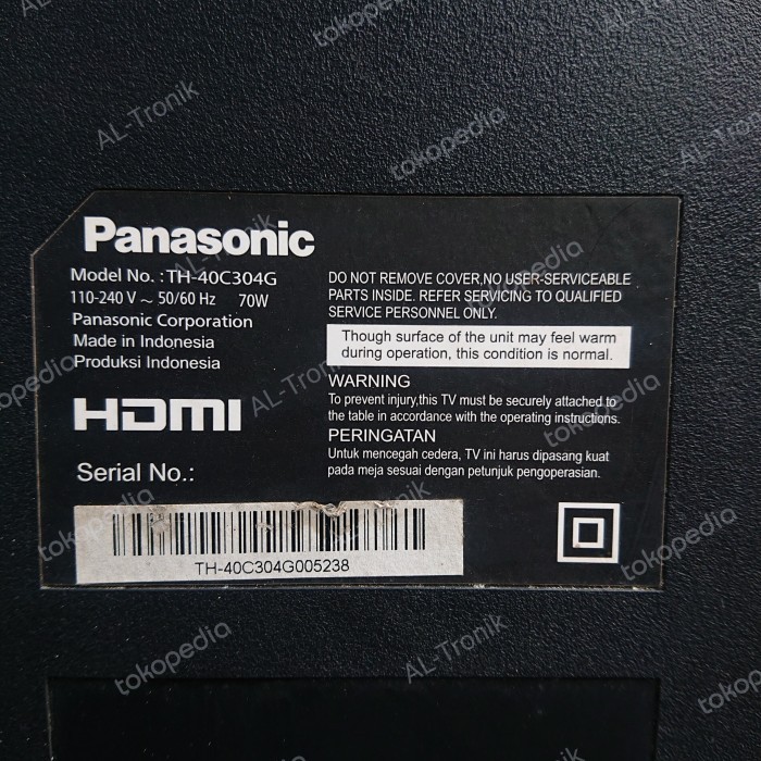 1 SET SPEAKER SPIKER TV LED PANASONIC 40 INCH MODEL TH-40C304G TH40C304G TH 40C304G 40C304 TH40C304