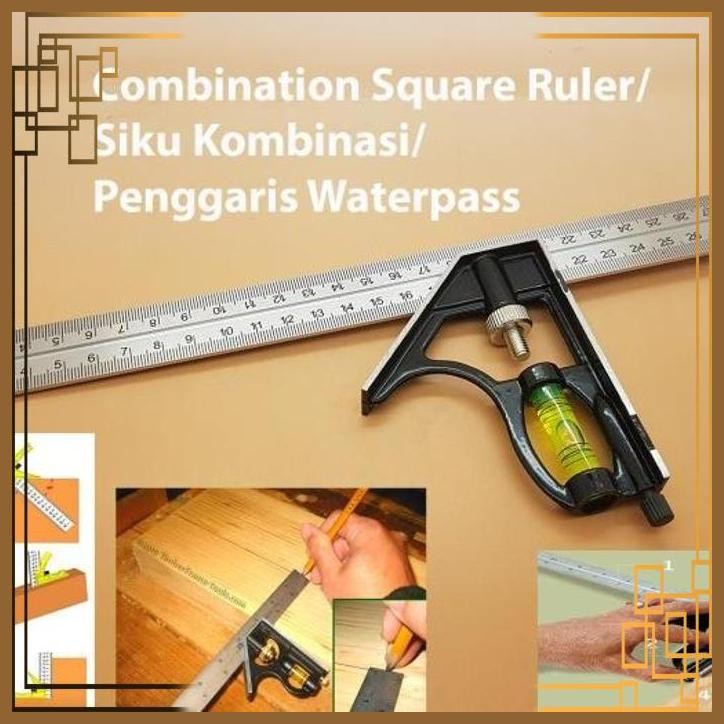 

[WGL] Combination Square Ruler / Siku Kombinasi / Penggaris Waterpass