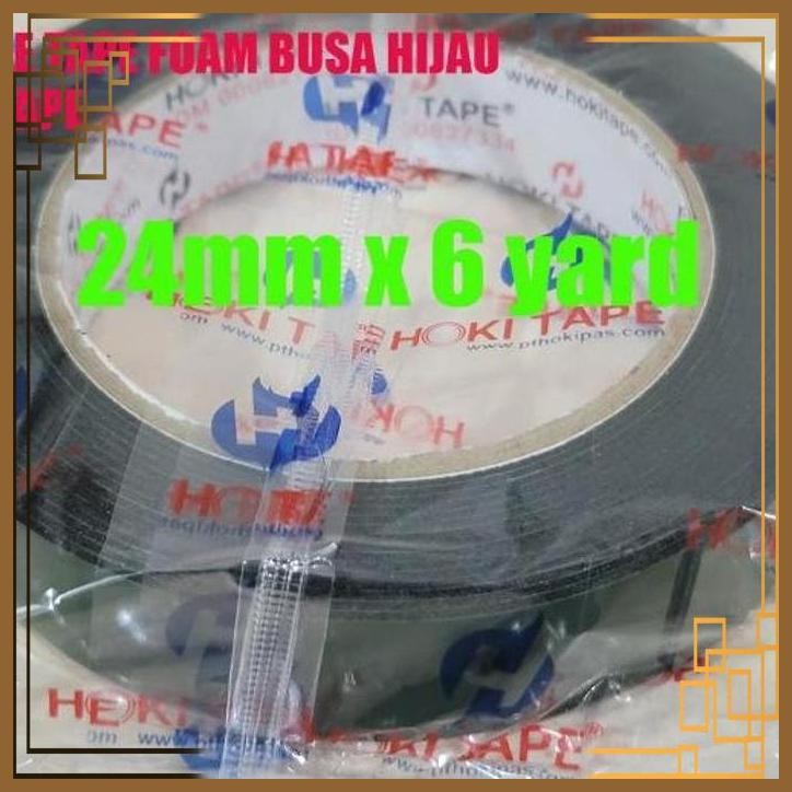 

[WGL] DOUBLE TAPE FOAM BUSA HIJAU 24mm x 6 yard HOKI TAPE lakban selotip