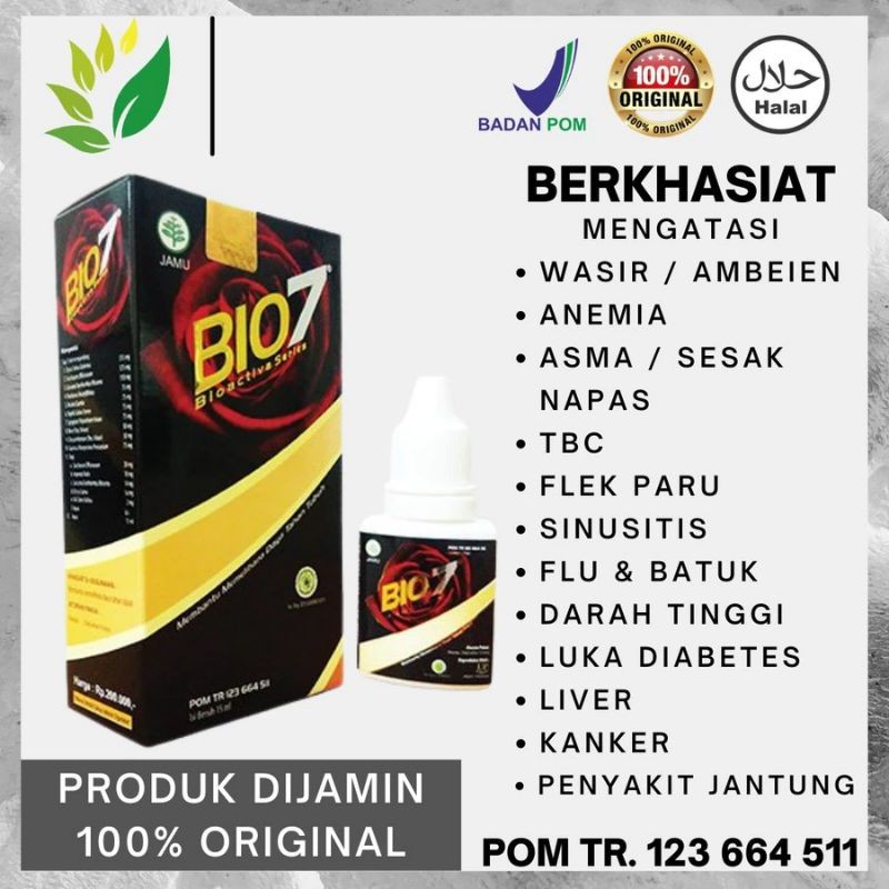 TERLARIS BIO7, BIO SEVEN, BIO7 JAMU TETES HERBAL 100% ORIGINAL