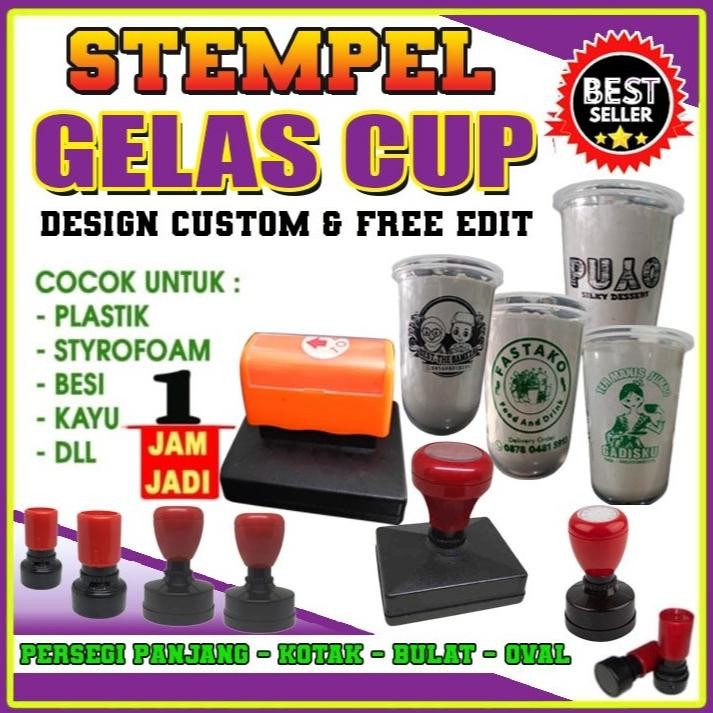 

Original Stempel Gelas Cup / Plastik / Custom-Free Tinta Flase Sale