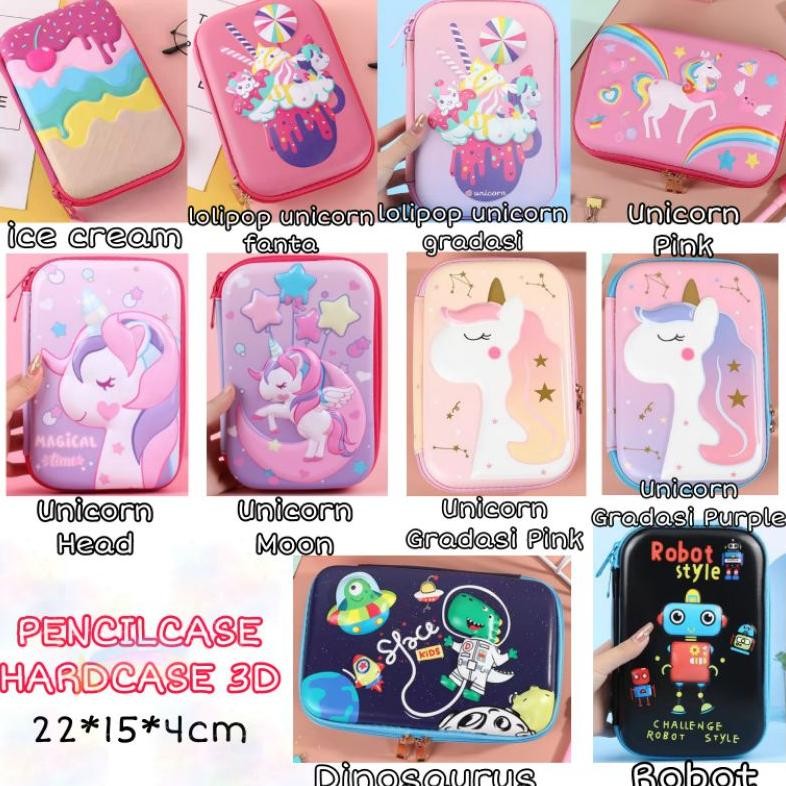 

SALE TEMPAT PENSIL ANAK LAKI PEREMPUAN HARDCASE PENCIL CASE TIMBUL 3D NI06