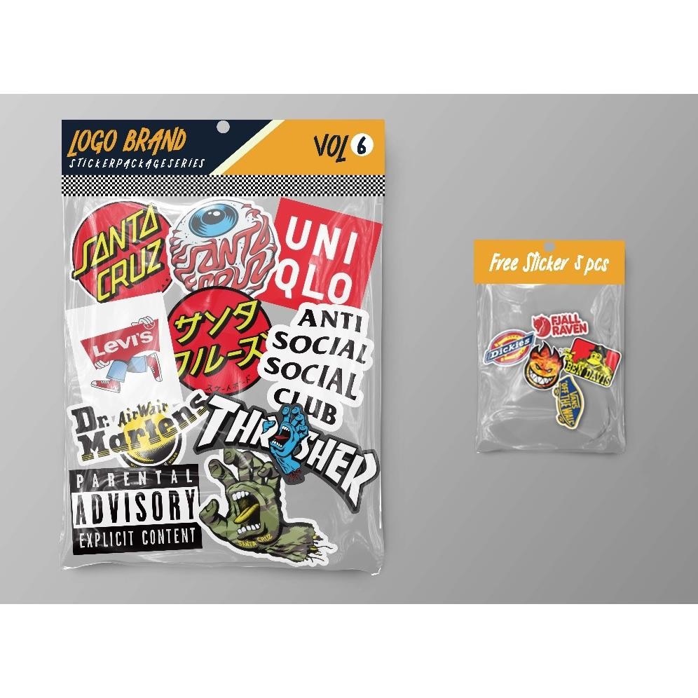 

STICKER PACK BRAND STIKER AESTHETIC STIKER LOGO CASE STICKER TUMBLER HP LAPTOP VOL 6