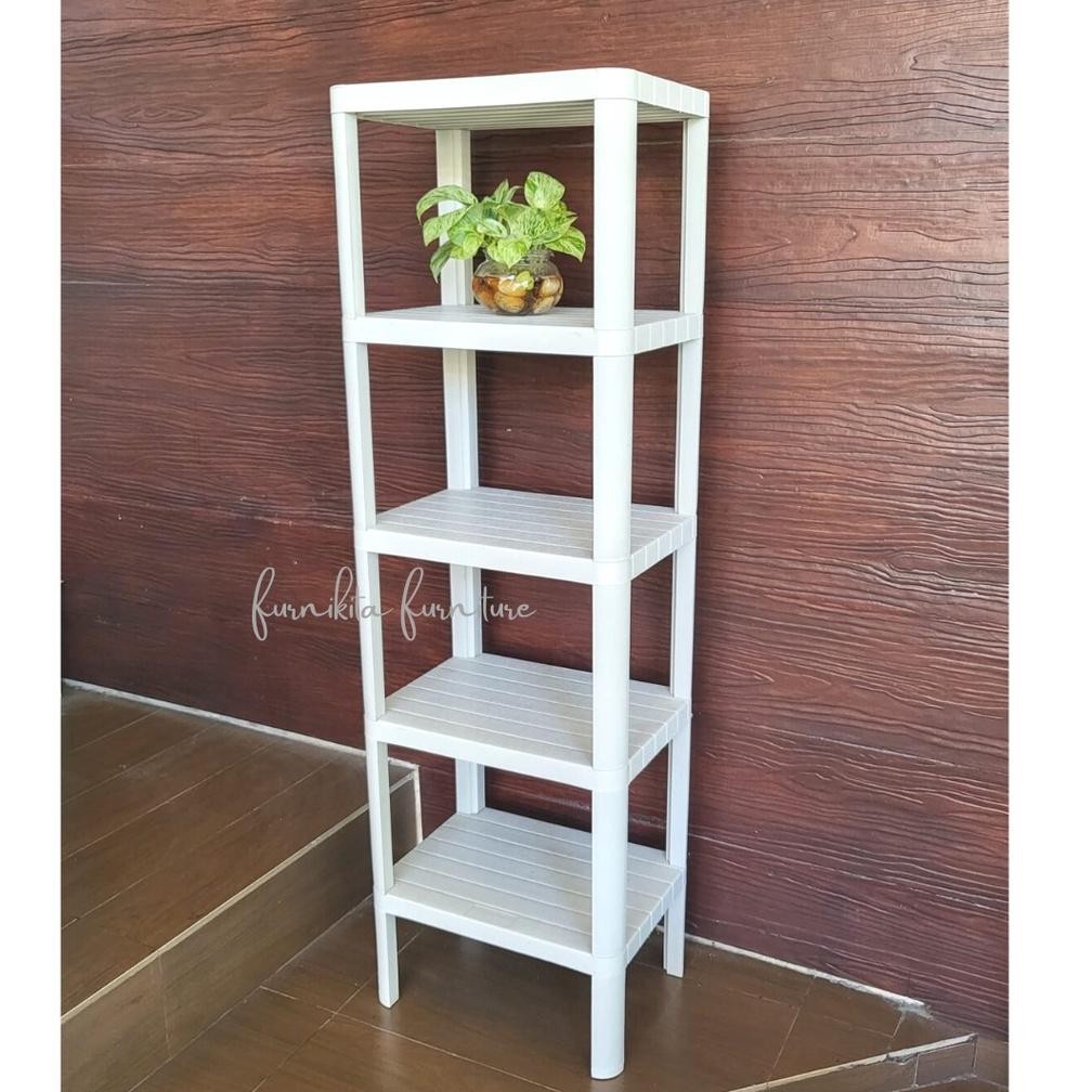 RAK SERBAGUNA PLASTIK / RAK POT BUNGA / RAK DAPUR / RAK KAMAR MANDI / NAKAS SERBAGUNA - RAKKU