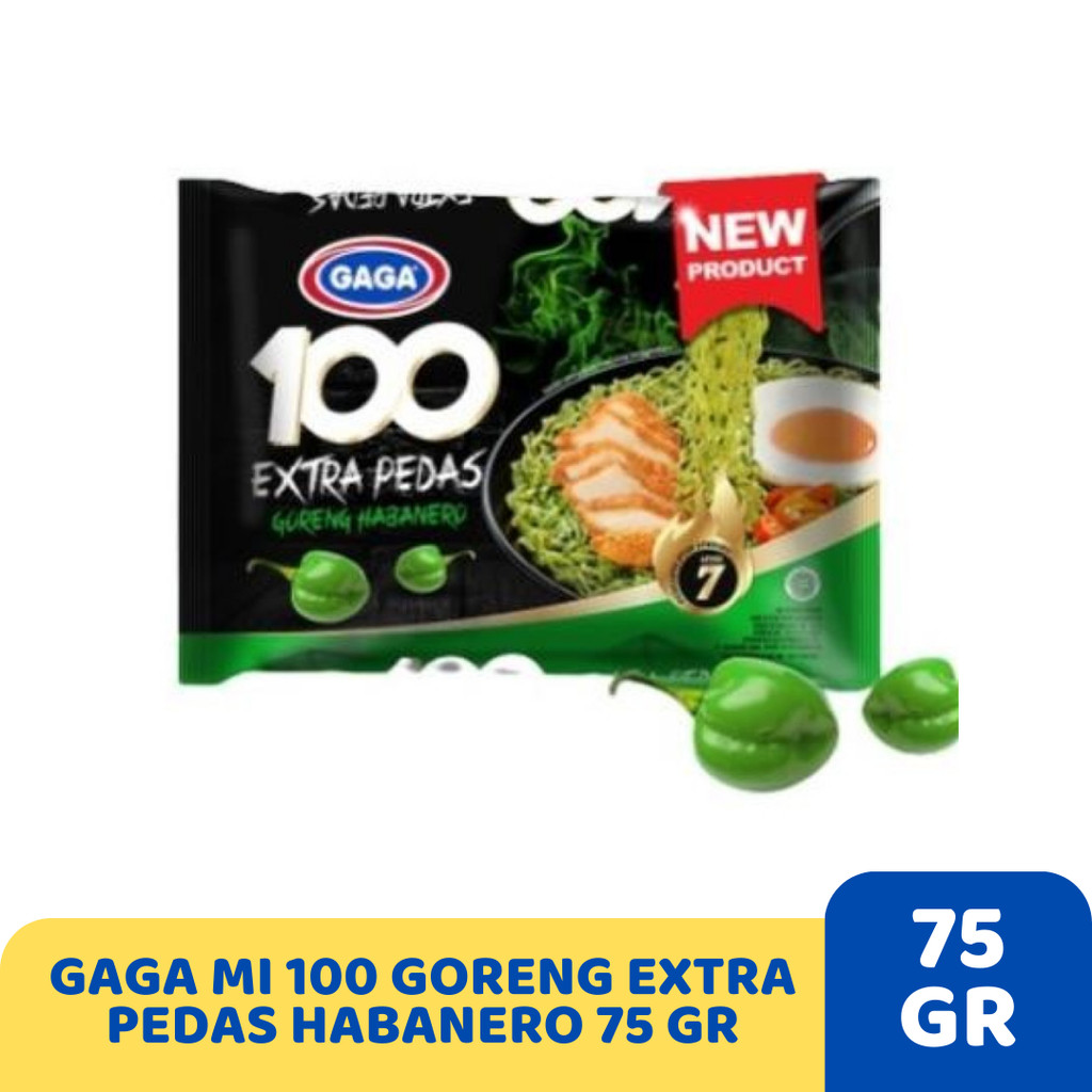 

GAGA MI 100 GORENG EXTRA PEDAS HABANERO 75 GR