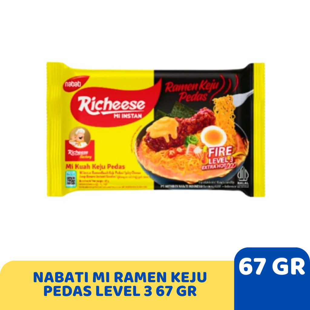 

NABATI MI RAMEN KEJU PEDAS LEVEL 3 67 GR