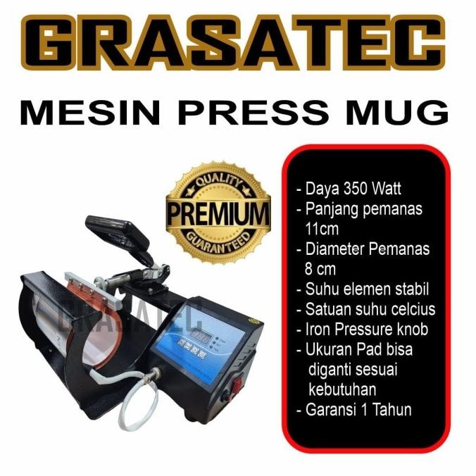 Mesin Press Sablon Mug / Gelas Standar Kualitas Premium