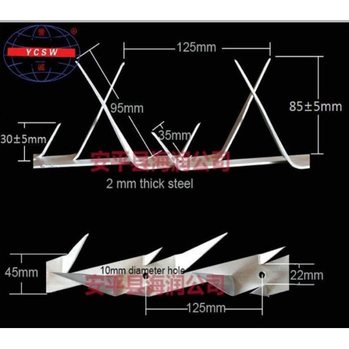 Wall Spike Anti Maling 2Mm Terbaru