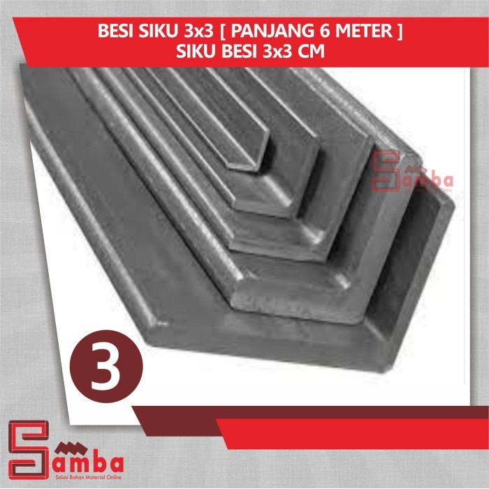 Besi Siku 3X3 [ Panjang 6 Meter ] Siku Besi 3 X 3 Cm Promo