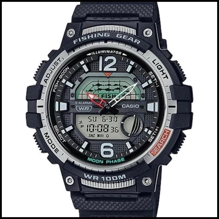 Casio Original Fishing Gear Ws-1200H-1Av Jam Pria Original