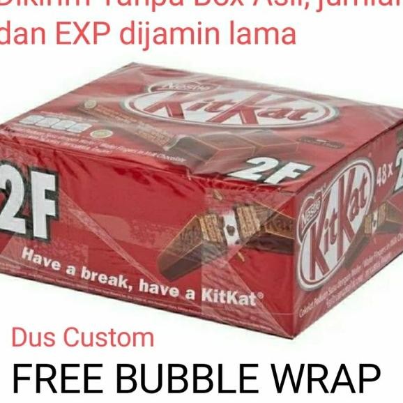 

Nestle Kitkat Kit Kat Coklat Wafer 2F 1 Box Isi 48 Pcs 17 Gr