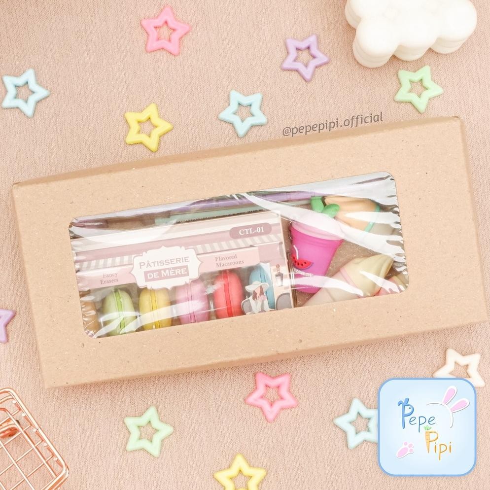 

er-6 Parcel Alat tulis Cantik Bingkisan Kado Gift Anak Hampers Pena Pulpen Penghapus Rautan Cutter Paperclip Gantunagn Kunci Rautan Hadiah Sale